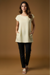 Pure Linen Cap-Sleeve Kurti