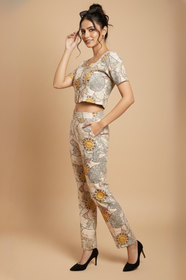 Vibrant Paisley Print Cotton Co-ord Set