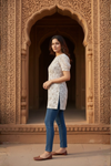 Muted Meadow Floral Cotton Kurti