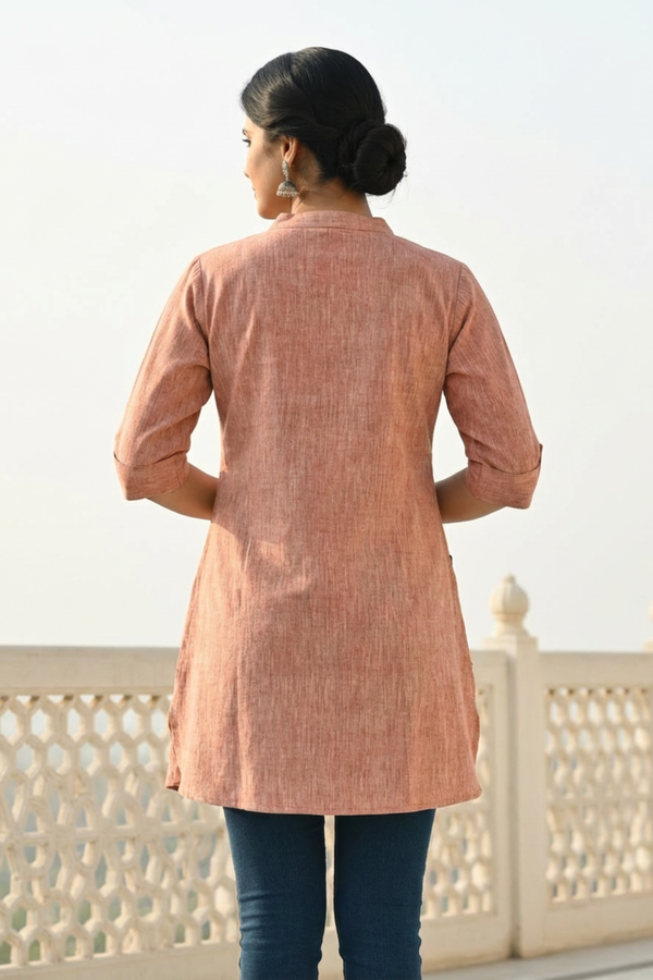 Earthy Elegance Linen Kurti