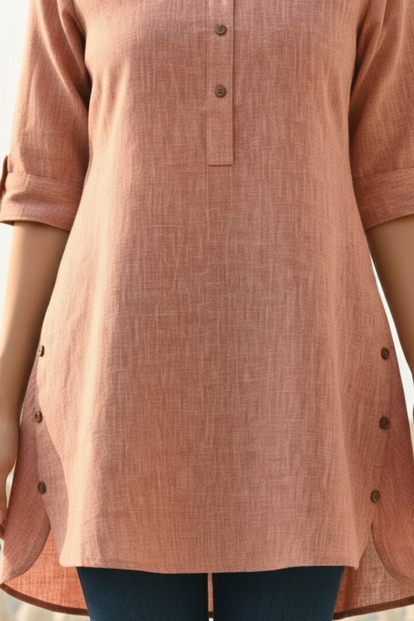Earthy Elegance Linen Kurti