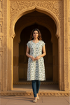 Sage Bloom Cotton Kurti