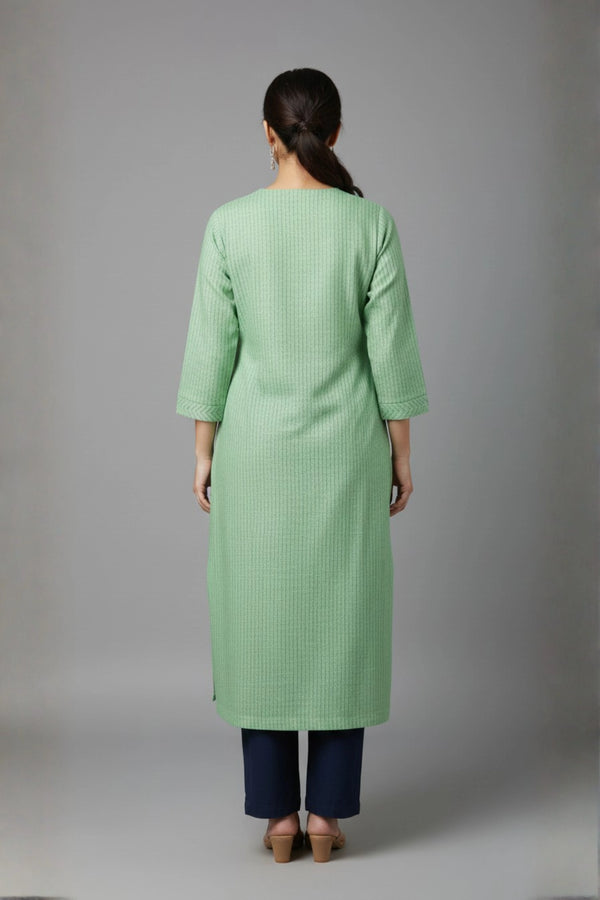 Serene Green Textured Kurti
