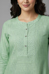 Serene Green Textured Kurti