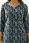 Elegant Gold Print Cotton kurti