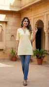 Sunshine YellowShort Kurti