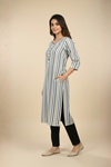 Classic Striped Linen Kurti