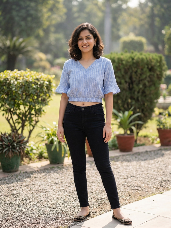 Aura Blue Crop Top