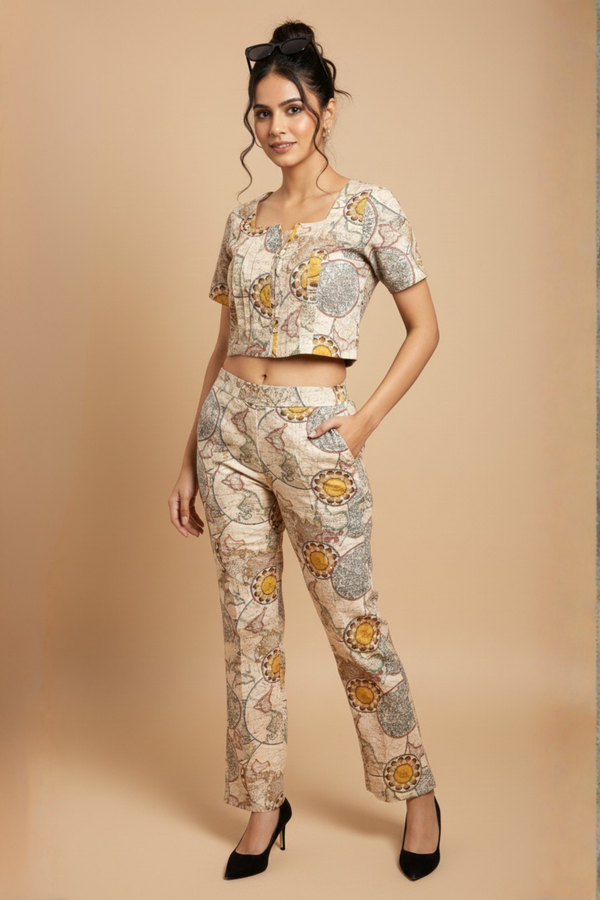 Vibrant Paisley Print Cotton Co-ord Set