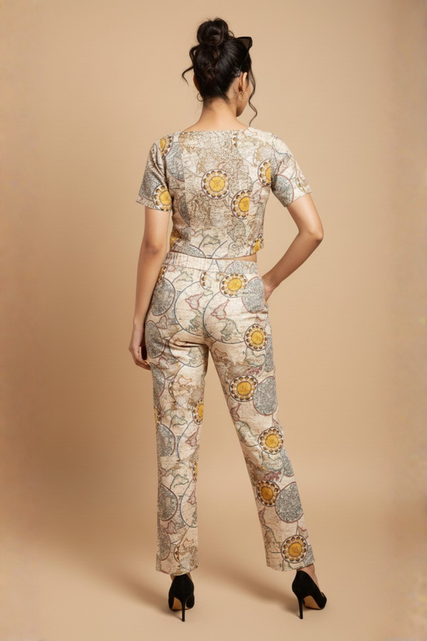 Vibrant Paisley Print Cotton Co-ord Set