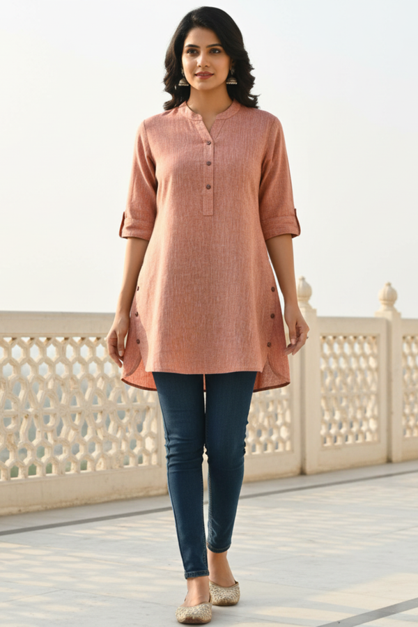 Earthy Elegance Linen Kurti