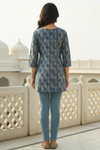 Elegant Gold Print Cotton kurti