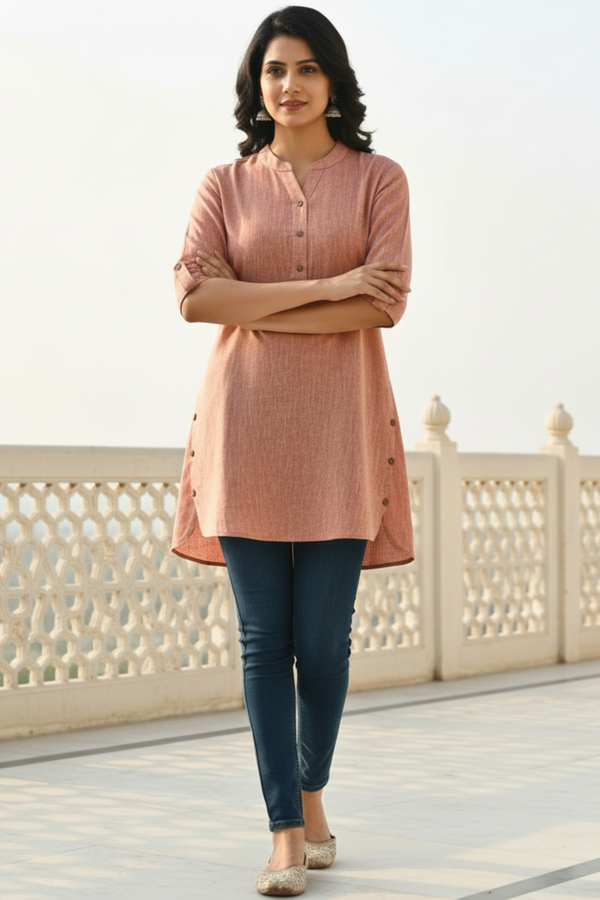 Earthy Elegance Linen Kurti