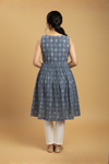 Indigo Geometric Flare Kurti