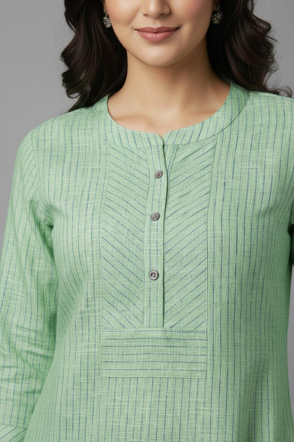 Serene Green Textured Kurti