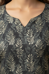Elegant Gold Print Cotton kurti
